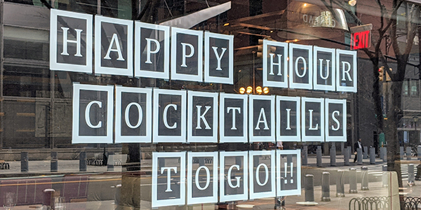 happy hour signage