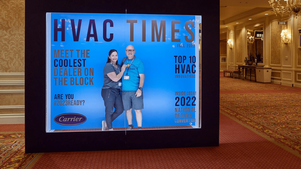 Carrier conference HVAC Times event sign